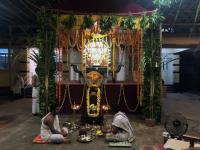 Ashtavadhan seva in Rajangan on conlusion of Maharudra and Ashtotara Kalashabhishek